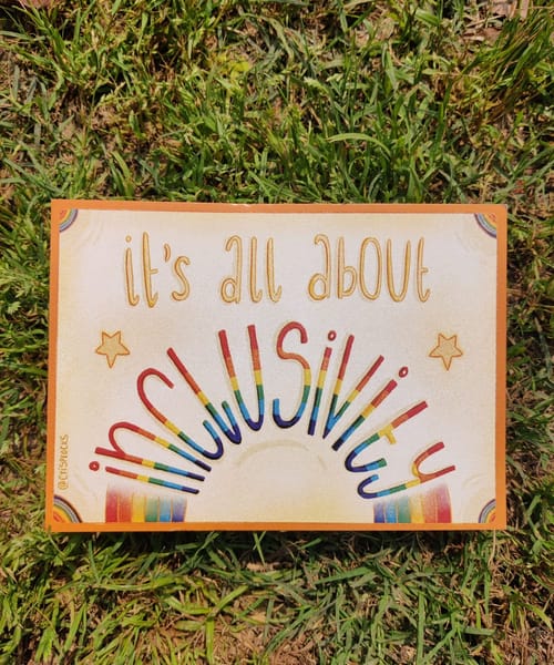Its all about inclusivity postcard
